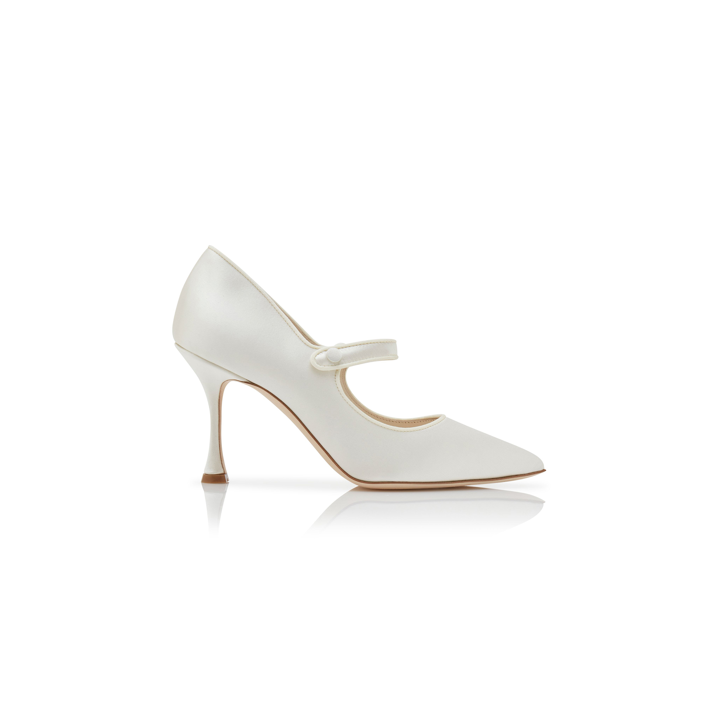 man010 B1ahn*k camparinew bridal cream satin pointed toe pumps 124-2566-0002